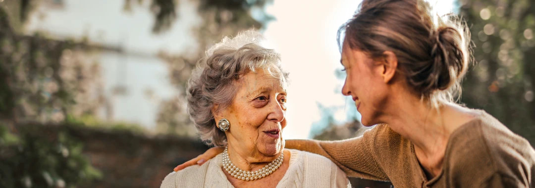 Photo by Andrea Piacquadio: https://www.pexels.com/photo/joyful-adult-daughter-greeting-happy-surprised-senior-mother-in-garden-3768131/