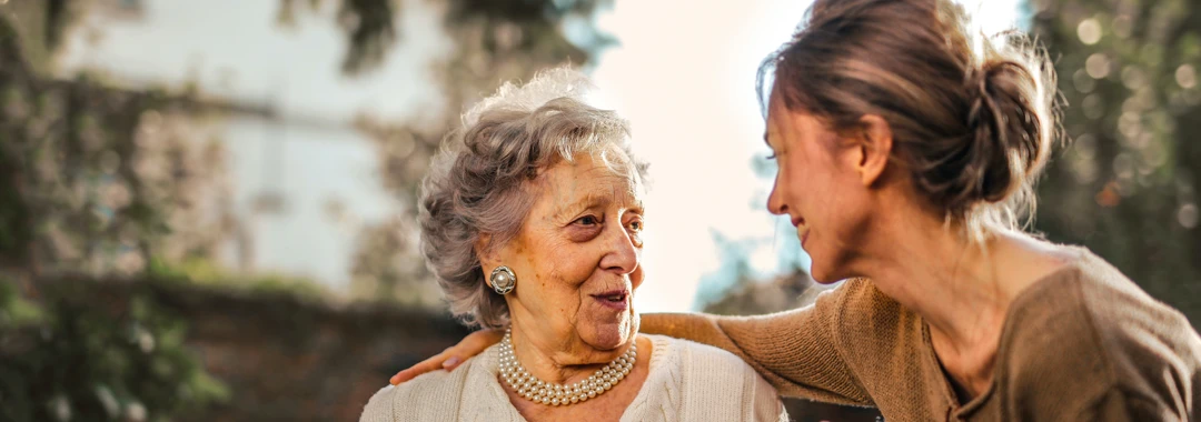 Photo by Andrea Piacquadio: https://www.pexels.com/photo/joyful-adult-daughter-greeting-happy-surprised-senior-mother-in-garden-3768131/